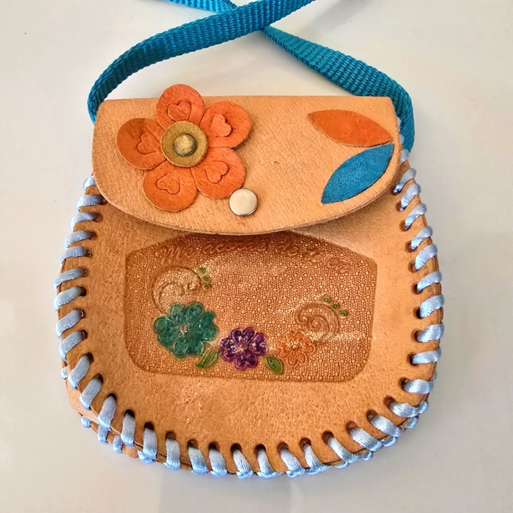 Handmade Raw Leather girls purse
